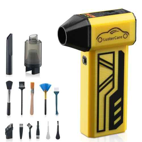 Compressed Air Duste Blower, Twin Fuction Violent Fan, Computer Keyboard PC Fan Car Cleaning, with Vacuum Cleaner Set