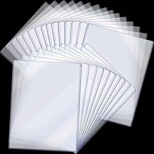 Jecery 25 Pcs 8.5 x 11'' Rigid Print Protectors Clear Rigid Plastic Paper Page Protectors Photo Plastic Sleeves for Document