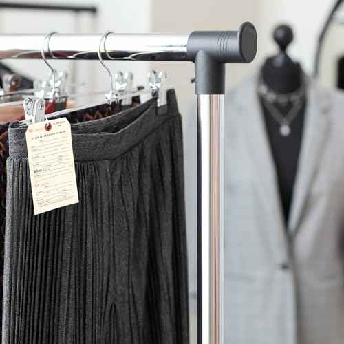 500 Pack Button Slotted Alteration Tag with Attached String 3.5 x 6.25 Inches Manila Paper Numbered Repair Tags, Two Part, Two Sided