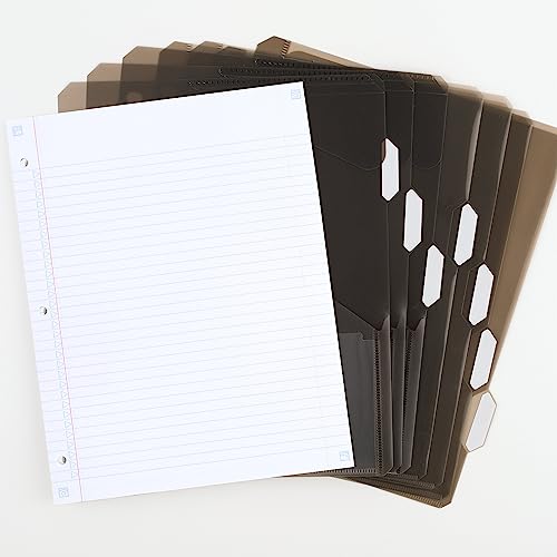 Five Star Refillable Notebook with TechLock Rings, 300 Sheets, College Ruled, Black, 1 Pack