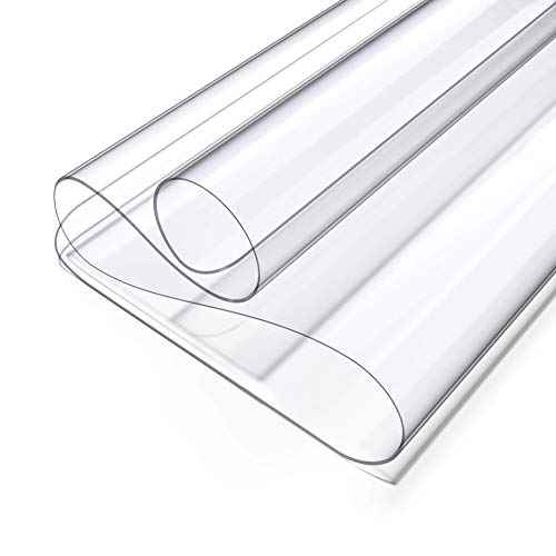 Oterri Clear Writing Desk Pad, 36¡¯¡¯x60¡± Heat Resistant Waterproof PVC Round Edge Durable Desk Protect Mat, Anti-Static Writing Mat Table Protector