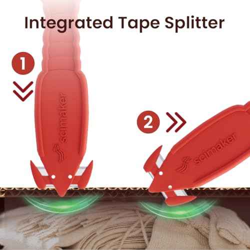 Safety Box Cutter Knife, 12 PCS Stainless Steel Lobster Safety Utility Cutter with Ergonomic Film Cutting Blade for Box, Carton, Shrink Wrap