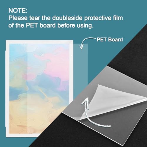 White Hidden Board with Wooden Frame 20x30in Enclosed Whiteboard for Office & Home (Poster Not Included)
