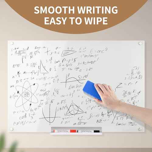 Acrylic Magnetic Dry Erase Board for Fridge,12¡±X16¡± Clear Whiteboard for Wall,Frameless Magnetic Dry Erase Board for Kitchen,Office,Classroom,Includes Makers/Eraser/Maker Holder/Magnets.3040C