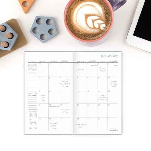 AT-A-GLANCE 2026-2027 Planner, 2 Year Monthly Planner, 3.5" x 6", Pocket Size, BADGE, Floral (1753F-021-26)