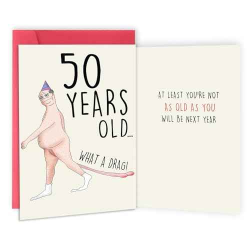 Funny 50th Birthday Card for Men Him, Happy 50 Year Old Birthday Gifts for Men Him, Happy 50th Birthday Card Gifts for Husband from Wife, 1974 Birthday Gifts for Men, 50th Bday Decorations for Men