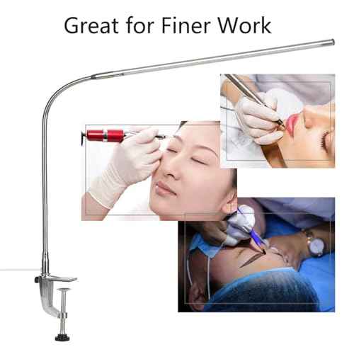 Nail Desk Lamp with Clamp, New Upgrade 8-10W Dimmable LED 360¡Æ Flexible Gooseneck Nail Tech Table Desk Light for Manicure Reading Eyebrow Tattoo