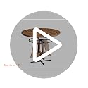 Tribesigns 47-Inch Round Conference Table Grey for 4-6 People, Wooden Meeting Room Table with Thickened Top and Wood Base