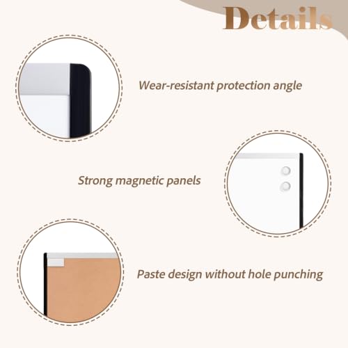 Primero Basics 3-Pack Magnetic Whiteboard & Cork Bulletin Boards 17x23"