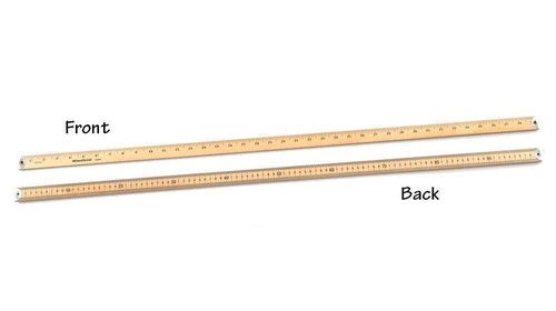 hand2mind Wood Economy Meterstick/Yardstick with Protective Metal Ends for School Classroom, Home, or Office (Pack of 6)