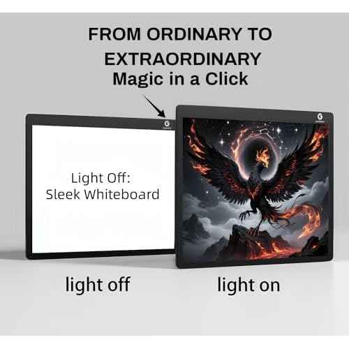 Glass Gaming Mouse pad,LED Illuminated Hard Mousepad for Gaming,Large Mouse pad 400mm * 300mm, Special Glass Surface to Improve Accuracy and Speed, Silicone Anti Slip (Aeterna)