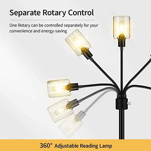 Floor Lamp, Industrial Floor Lamps for Living Room,Tree Standing Lamp,3 Way Switch,Modern Stand up Lamp for Bedroom Office Farmhouse