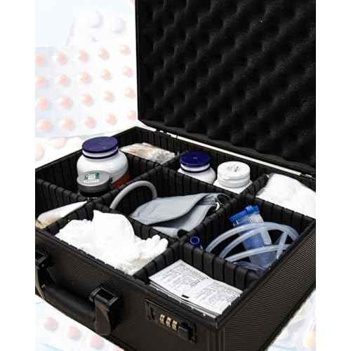 Storage Lock Box -16x 12 x 6.5 Inch Large Combination Lock Boxes for Important Document Collection Organizer- Lockable Safe Storage Box Medicine Box, Lockable Boxes for Personal Items