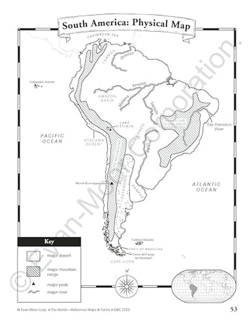 Evan-Moor Educational Publishers The World: Reference Maps & Forms Book (World & U.S. Maps)