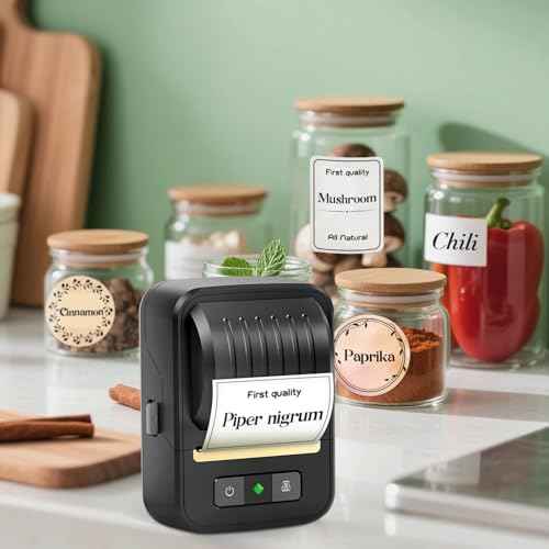 Label Maker Machine with Tape, 2 Inch Portable Bluetooth Label Makers, N20 Wireless Thermal Label Printer for Small Business, Office, Home, School, Barcode Address Logo Inkless Labeler for Phone