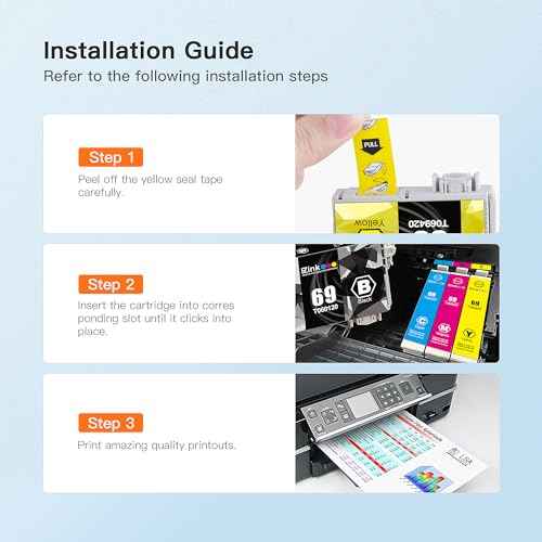 E-Z Ink Remanufactured Ink Cartridge Replacement for Epson 69 T069 to use with Stylus CX5000 CX6000 CX7000F CX8400 CX9400 NX215 NX305 NX400 NX415 NX510 NX515 Workforce 1100 30 310 615 (10 Pack)