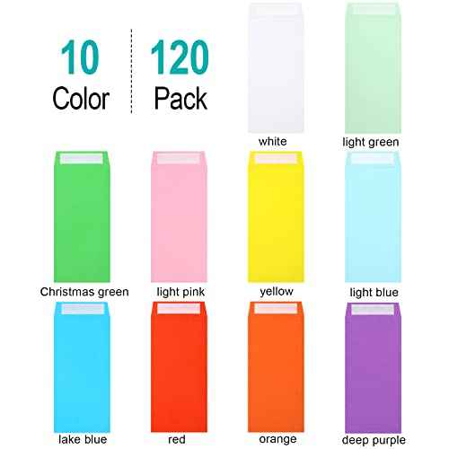 Cash Envelopes -120 Envelopes Money Saving Challenge, 3.2x6.6inch Money Envelopes for Budgeting, Coins, Checks, Gift Cards & Tickets