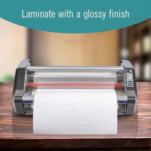 EXTRIC Thermal Laminating Film Roll 2 Pack Easy-Load Design - 25"x500" Glossy 1.5 Mil, 1" Core Professional Grade Lamination for Schools, Offices and Print Shops