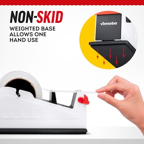 Heavy Duty 2-Inch Desktop Tape Dispenser — Dual 1-Inch Rolls, Non-Slip Base (Brand: Vimtoba) - Variation 1