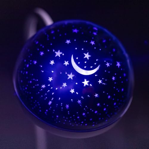 Cute Desk Lamp for Kids, Dimmable, Bright LED Study Light for Desk, Bedside Lamp with Star Projector Night Light for Kids Room Decor, Back to School Supplies, Funny Gift for Boys, Girls, White
