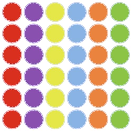 WSICSE Classic 36Pcs 6-inch Multicolor Classroom Floor Dots for Line Up