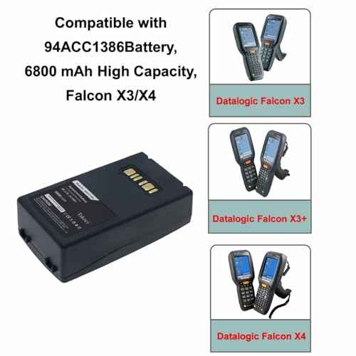 6800mAh 94ACC1386,BT-26 Battery Replacement Battery for Datalogic Falcon X3, X3 Plus, X4 Barcode Scanner Battery 3.7V Lithium Ion
