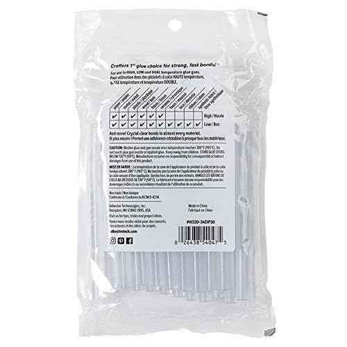 AdTech Hot Glue Sticks 4" Mini Size, Clear, 30 Sticks