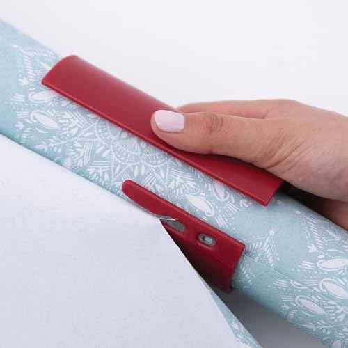 Little ELF Wrapping Paper Cutter (2-Pack) | Red Christmas Gift Wrap Cutter | As seen on Shark Tank | Made in USA | Gift Wrapping Paper Slicing Tool