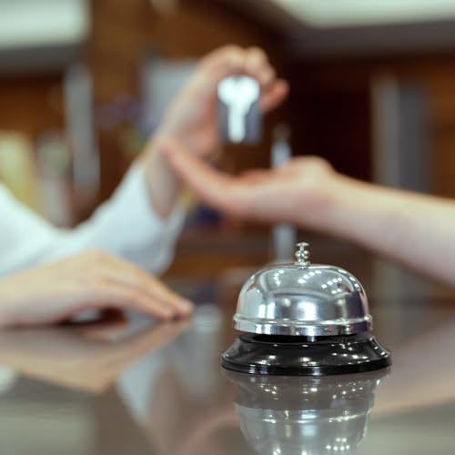 Call Bell 2-Pack - Stainless Steel Reception Desk & Office Service Bells