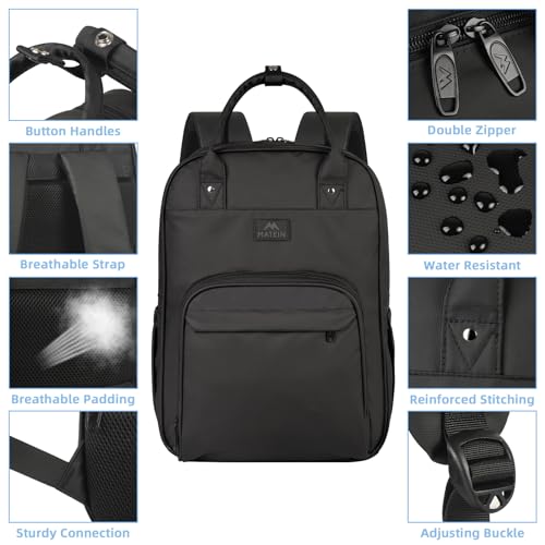 MATEIN Nurse Backpack, Waterproof Padded Medical Nursing Laptop Backpacks for Women, Home Health Clinical Tote Bag with Removable Organizer for College Work Travel, Nurses Gifts