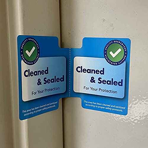 Cleaned and Sealed Tamper Door Seal Labels 2.875 x 5 Inch 500 Total Labels