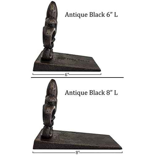 Lulu Decor 100% Cast Iron Fleur De Lis Door Stopper, 5 lbs 11 oz, Well Built Door Stopper, 6.50" H, 8" L