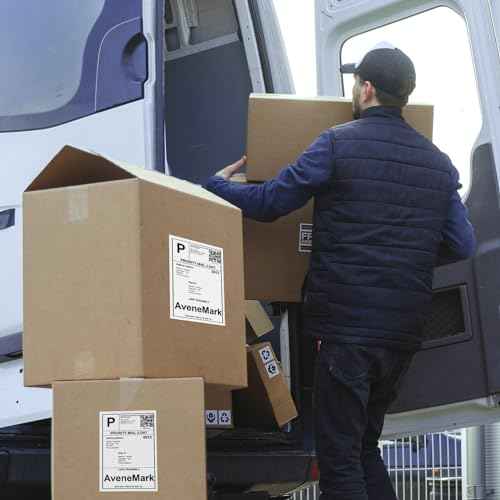 500 Sheets1000 Shipping Labels 8.5" x 5.5" Half Sheet Self Adhesive Mail Labels for Laser & Inkjet Printers, AveneMark 2 per Page Shipping Paper 5 1/2 x 8 1/2 Half Page Labels