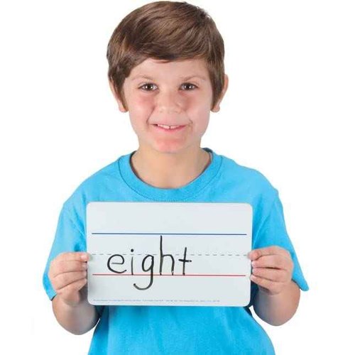 Really Good Stuff Mini Non-Magnetic 9"x 6" 2-Sided Blank and Lined Dry Erase Boards - Set of 12