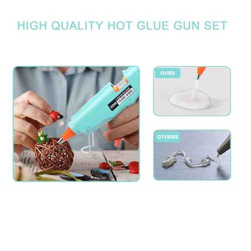 Hot Glue Gun Kit Mini: Mini Hot Glue Guns Kit with 30 Sticks Melt Glue Gun Craft for School DIY Arts Home Quick Repairs Multi-application