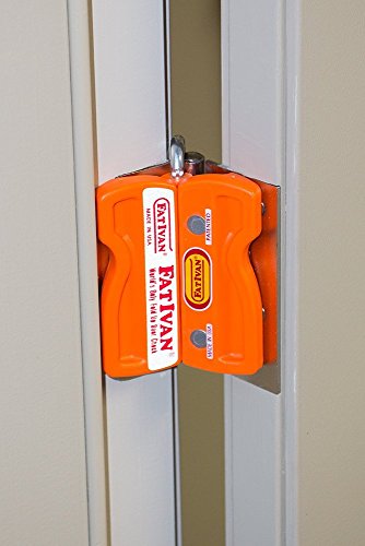 The Original Fat Ivan Fold Up Doorstop Wedge with Magnet Orange (Pack of 2)