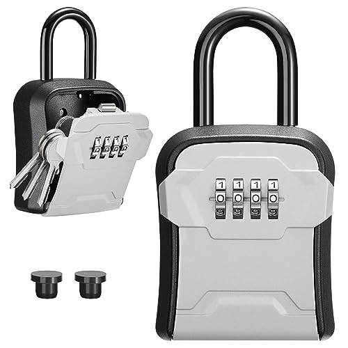 Puroma Key Lock Box for House Keys - Combination Lockbox with Code, Gray, 1