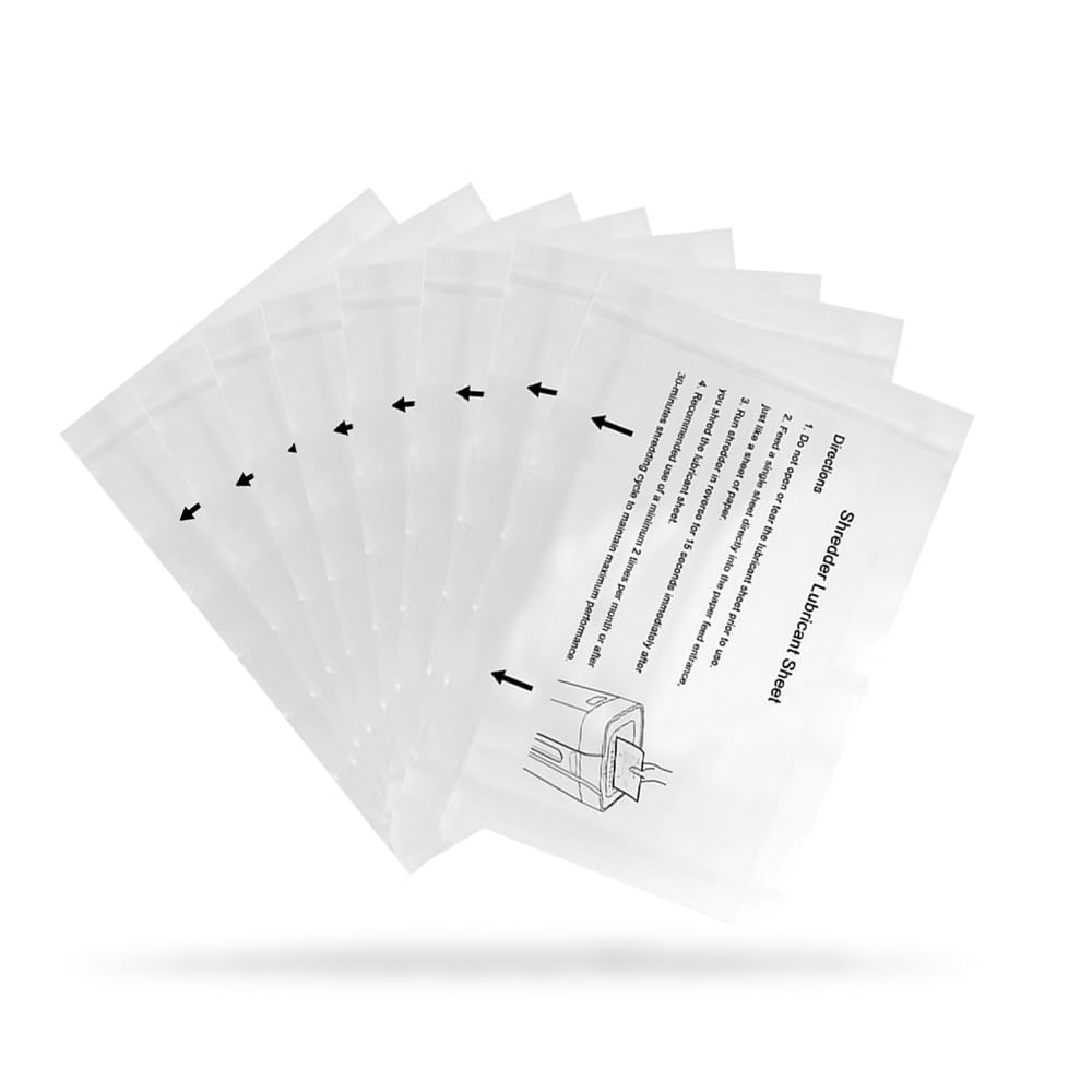 Skiennix Paper Shredder Lubricant Sheets - 24 Pack for Optimal Blade Performance