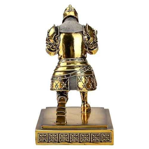 King's Guard Knight Pen Holder Pen Stand Desk Organizers and Accessories Resin Pencil Holder as Gift with a Metal Sword Letter Opener for Office and Home (Bronze(Plating))