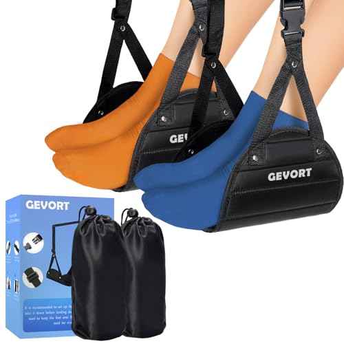 Airplane Foot Hammock for Plane Travel - Airplane Foot Rest - Plane Trip Essentials for Women/Man Long Flight Must Haves - Travel Gifts for Women/Man