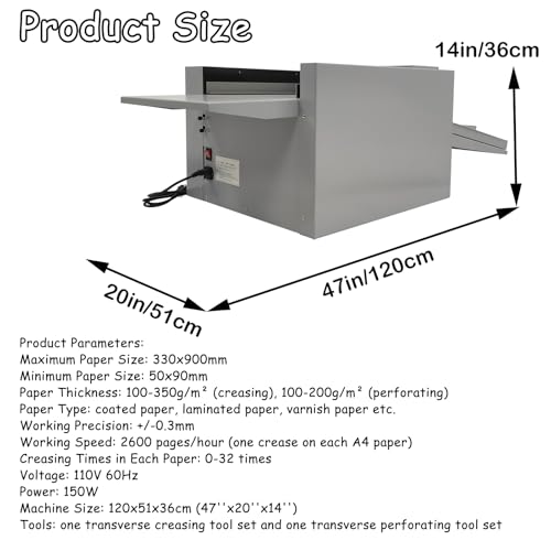 13-Inch Electric Creasing & Perforating Machine - Digital Card & Invitation Maker