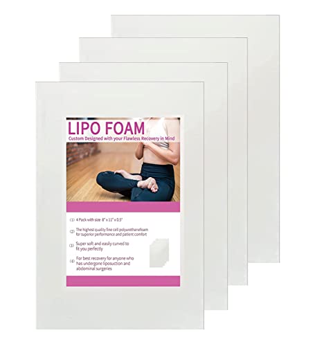 KAIHENG 4-Pack Lipo Foam Boards for Post-Surgery Recovery, 8x11 Inch