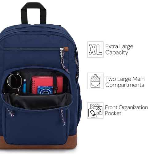JanSport Cool Backpack, with 15-inch Laptop Sleeve - Large Computer Bag Rucksack with 2 Compartments, Ergonomic Straps, Russet Red