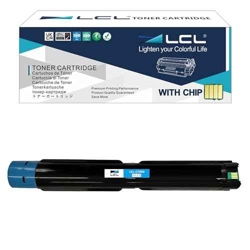 LCL Compatible Toner Cartridge Replacement for Xerox Versalink C7000 C7000/DN C7000/n C7000V/DN C7000V/n C7001V_T 106R03760 106R03764 High Yield (1-Pack Cyan)
