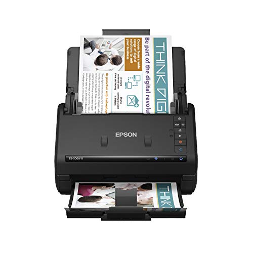 Epson ES-500W II Wireless Color Duplex Document Scanner - Fast ADF, OCR, Cloud Compatible