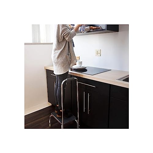 DMI Chrome Handle Step Stool with Non-Slip Platform, 300lb Capacity, 9.5 Inch Step