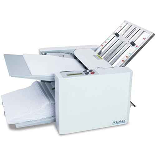 Formax FD 300 Document Folder, LCD Control Panel with 3-Digit Resettable Counter, Folds Up to 7400 Sheets per Hour, Output Conveyor for Neat and Sequential Stacking