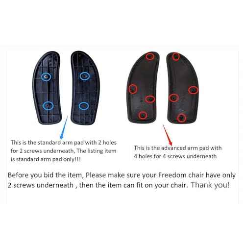 MingYi.office Vinyl Arm Pads Caps for Humanscale Freedom Office Chair, Only Available for Standard Arm (Height Adjustable), Can Not Fit The Advanced Arm, Black, 1 Pair.