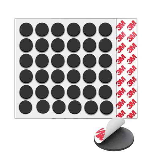 36Pack, Round Magnets Dots Peel and Stick, (Diameter 0.8" x 0.08" Thick) Precut Magnetic Tapes with Adhesive Backing, Circle Flexible Magnets for DIY, Art Projects, whiteboards & Fridge