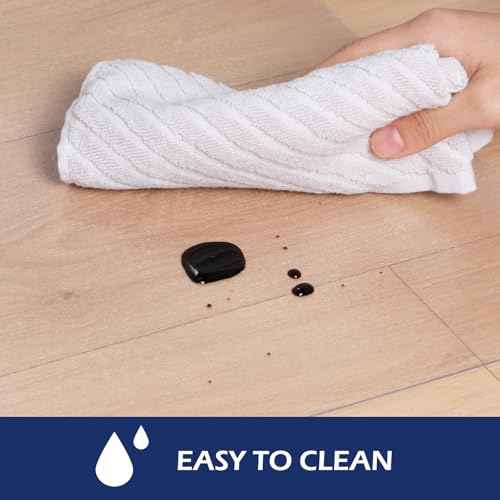 SALLOUS Vinyl Floor Mat for Home, 4'X5' Non-Slip Waterproof Area Rug for Living Room, 0.08'' Thickened Anti-Scratch Floor Protector Plastic Mat for Dining Room Table, Chair Mat for Hard Floors (Clear)
